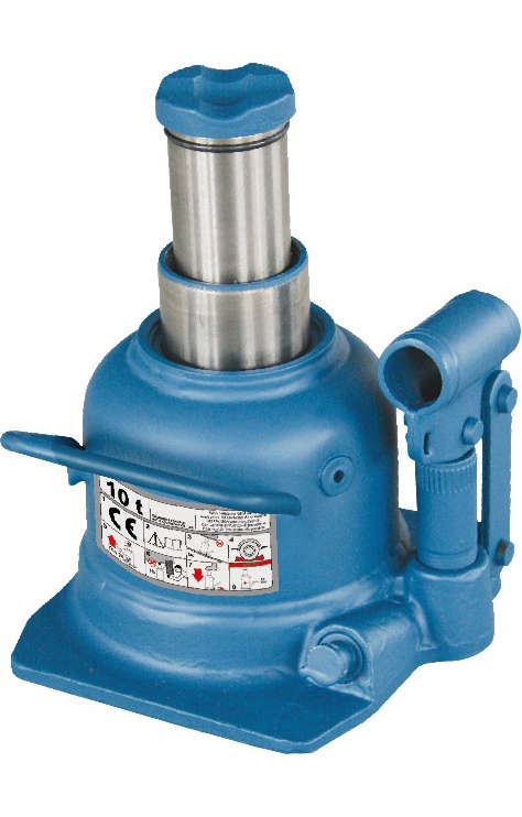 Cric Bouteille Double Vérin 10 Tonnes Télescopique Surbaissé