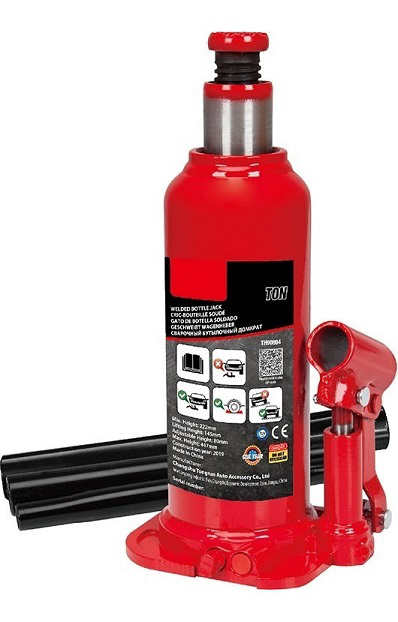 Cric Bouteille Hydraulique 10 Tonnes Avec Embase Soudée