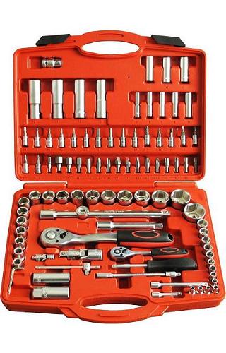 Coffret à Douilles 1/4" 1/2" 94 Pièces, Clés à Cliquet