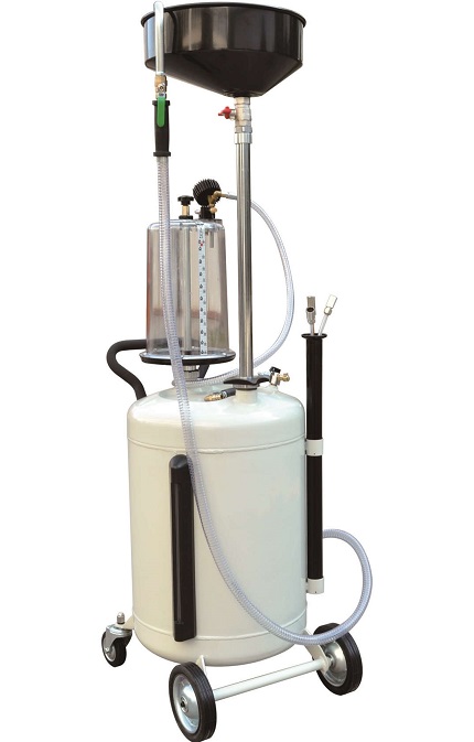 Récupérateur D'huile Par Gravité Et Aspiration 90L Avec Réservoir Transparent